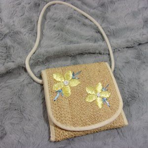 COPY - E-35 KIDS JANIE & JACK AERIN FLOWER  STRAW CROSSBODY BAG